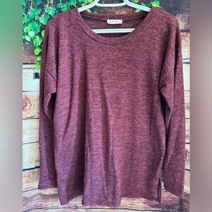 Cozy Maroon Long Sleeve Top